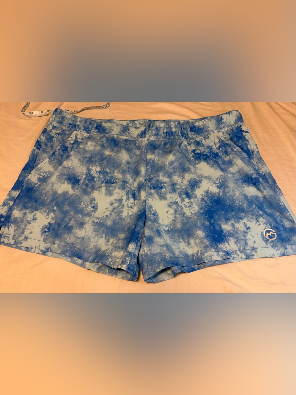 Magellan Outdoors Blue Tie-Dye Athletic Shorts
